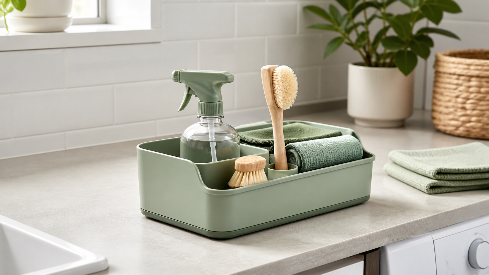 DayMild Cleaning Essentials products styled in a real home setting