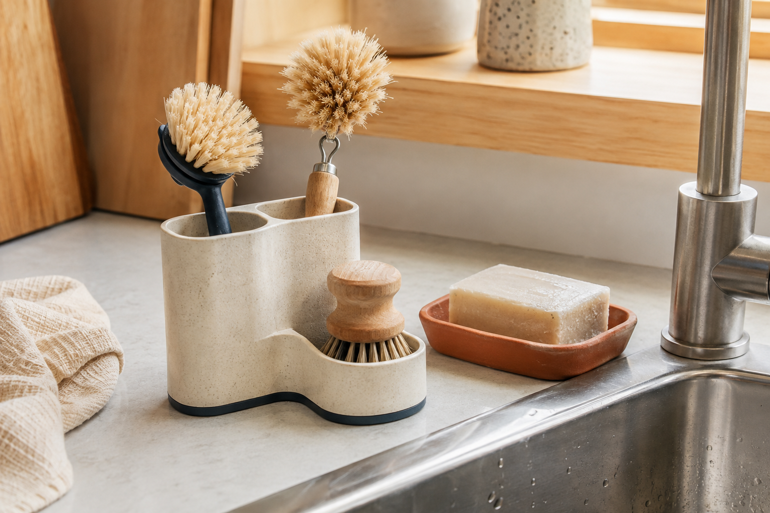 dish brushes prepared for a retail buyer review