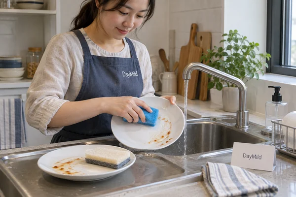 Illustrative DayMild dish sponges household application sample