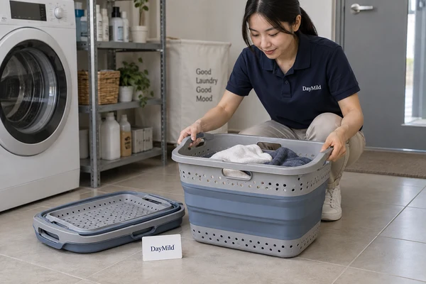 DayMild collapsible laundry baskets application illustration