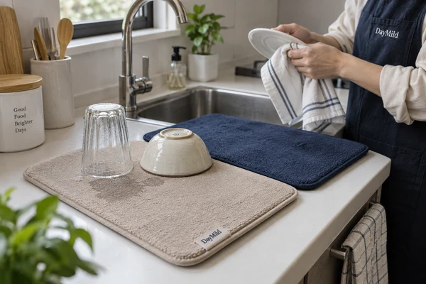 DayMild dish drying mats application illustration