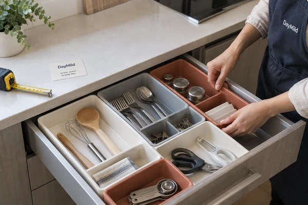 DayMild drawer organizers application illustration