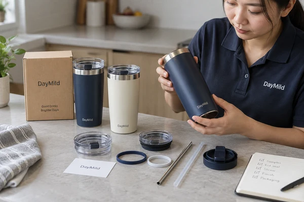 DayMild insulated tumblers application illustration
