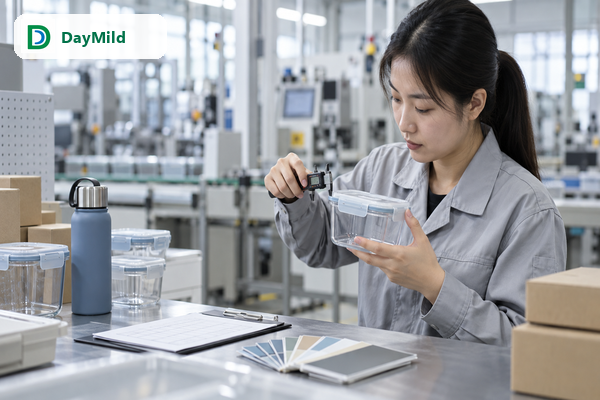 Asian quality specialist inspecting everyday homeware